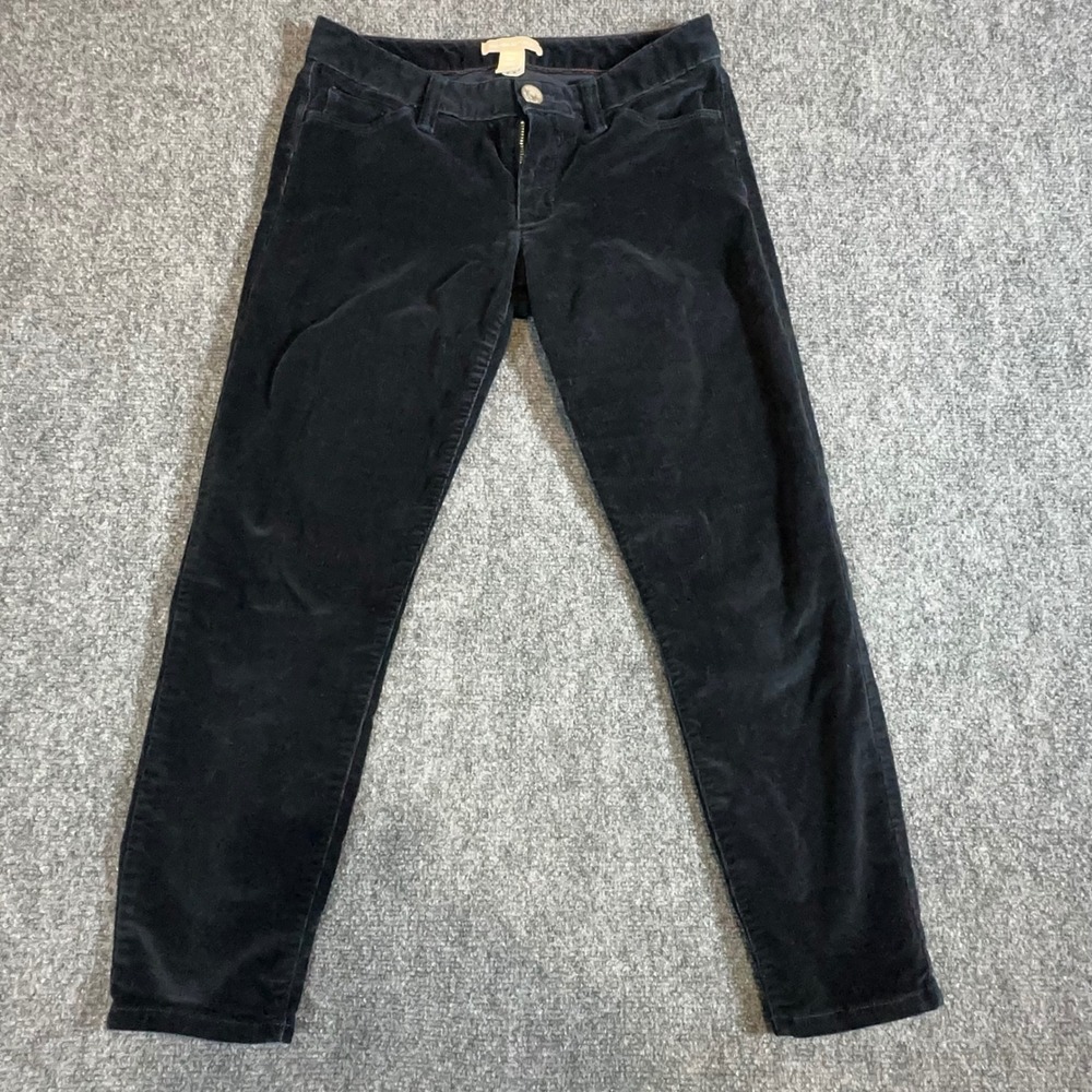 Banana Republic Womens Black Corduroy Skinny Pants Size 26P - Picture 7 of 10
